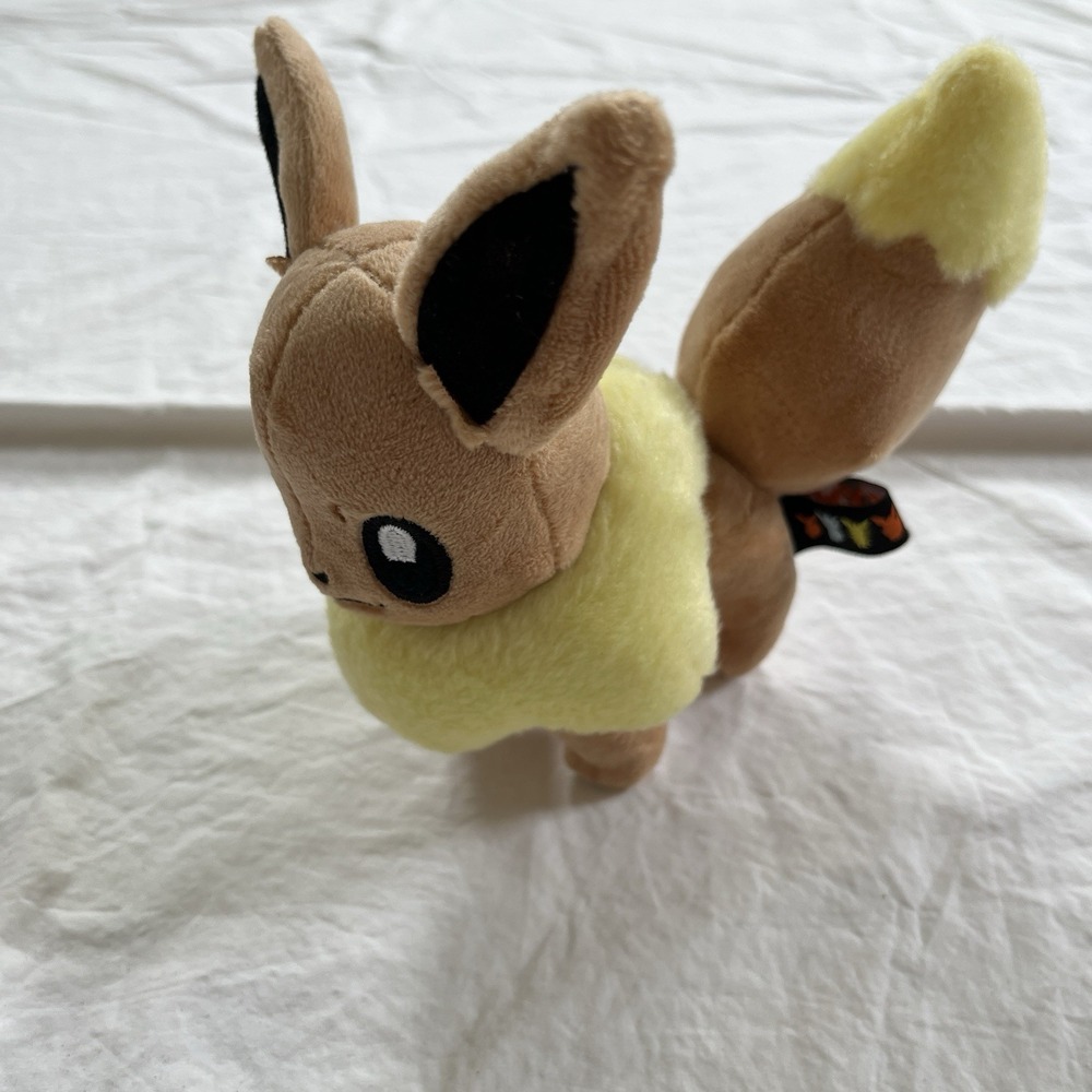 Pokemon Eevee Plush Kids 6" Yellow 2018 Pokemon Center Plushie Kawaii Toy Gift